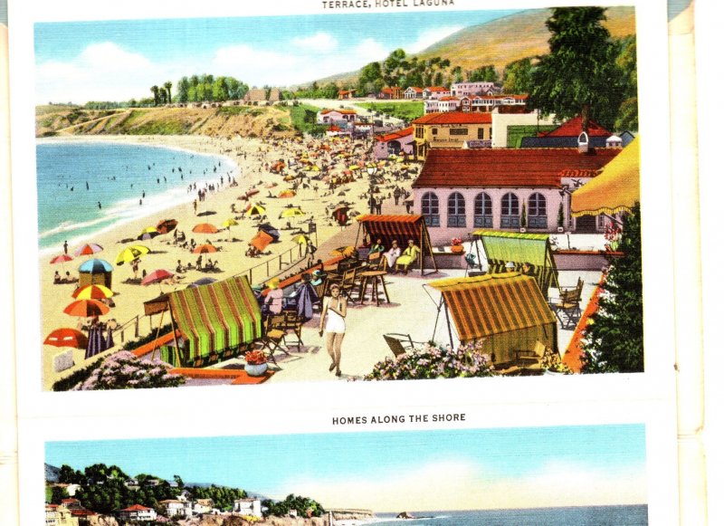 Laguna Beach California, Souvenir Folder, 18 Views, Beaches, Residential