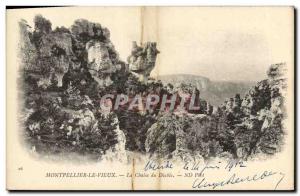 Old Postcard Montpellier Le Vieux The chair of the Devil