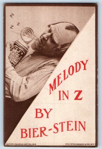 c1910's Drunk Man Melody In Z By Beerstein Duluth Minnesota MN Antique Postcard