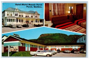 c1950's Multiview Hotel-Motel Manoir Perce, Perce Quebec Canada Postcard 