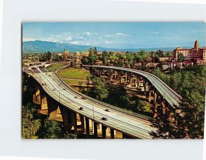 Postcard Arroyo Seco-Colorado Street Bridges Pasadena California USA