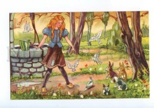 497597 FAIRY TALE Cinderella Pigeons Rabbits Vintage postcard Belgium