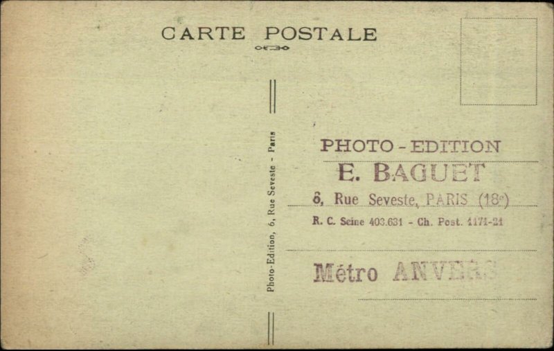 French Man Riding Bicycle w/ Leather Bag c1910 Postcard