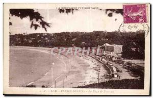 Old Postcard Perros Guirec Beach Trestrignel