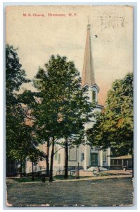 1912 ME Church Chapel Exterior Street Brewster New York Vintage Antique Postcard 