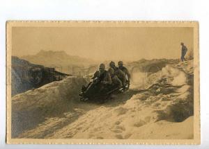 233173 SWITZERLAND bobsled 1912 year photo RPPC