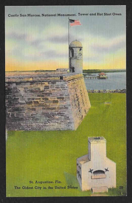 Castle San Marcos Monument Tower Hot Shot Oven St Augustine FL Unused c1930s