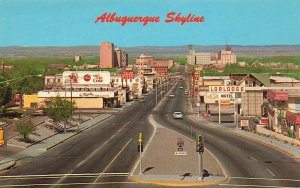 Albuquerque NM Skyline Downtown Area Signage Coca-Cola Postcard 