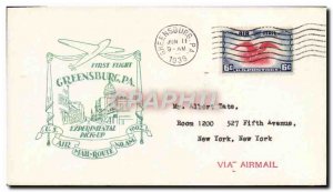 Letter USA 1st flight Greensburg June 11, 1939