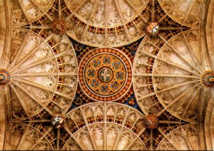 England Canterbury Cathedral Central Tower Interior Roof