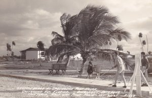 Florida Greyhound Key Shuffleboard At Greyhound Post House Real Photo