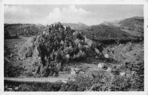 Malá Skála Pantheon Czech Republic RPPC Postcard 1939 Landscape Castle Ruins