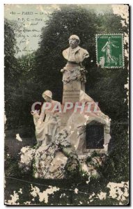 Old Postcard Paris Monument Ferdinand Fabre in Luxembourg