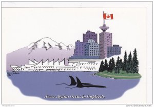 Stanley Park, Wild Orcas, VANCOUVER, British Columbia, Canada, 40-60´s