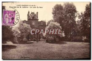 Old Postcard Livry Gargan Property of Mr Lefevre A Corner Park