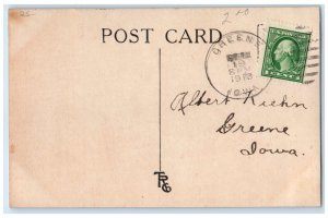 1913 The Autoist Man Cigarette Car Greene Iowa IA Posted Antique Postcard