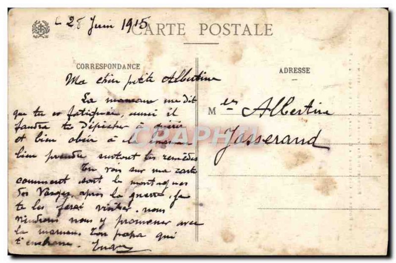 Old Postcard Les Cols des Vosges Rocks Krappenfels and road Gerardmer Munster...