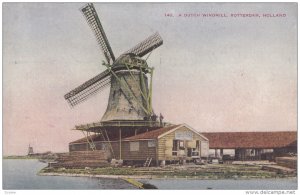 ROTTERDAM, Zuid-Holland, Netherlands, 1900-1910's; A Dutch Windmill