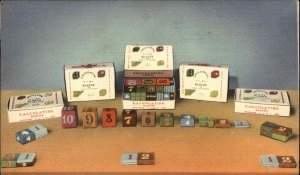 Linen Advertising Math Calculating Teaching Blocks Jacksonville FL Postcard TRIM