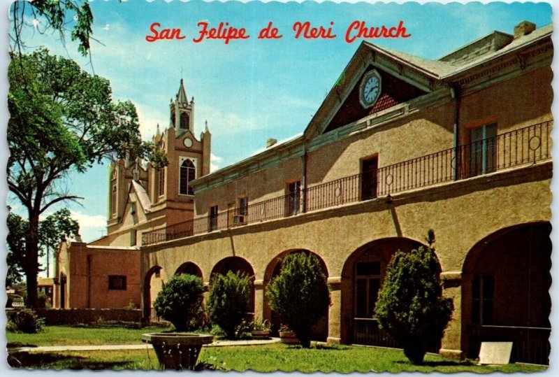 Postcard - San Felipe de Neri Church - Albuquerque, New Mexico