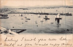 DOUGLAS BAY-ISLE OF MAN ENGLAND~PANORAMA VIEW~1903 PHOTO POSTCARD