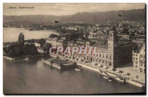 Switzerland Zurich Old Postcard Stadthausquai