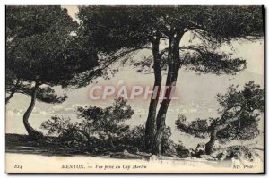 Old Postcard Menton Vue Prize Du Cap Martin