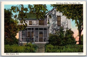 Van Buren Arkansas 1945 Postcard Bob Burns Home near Rogers AR