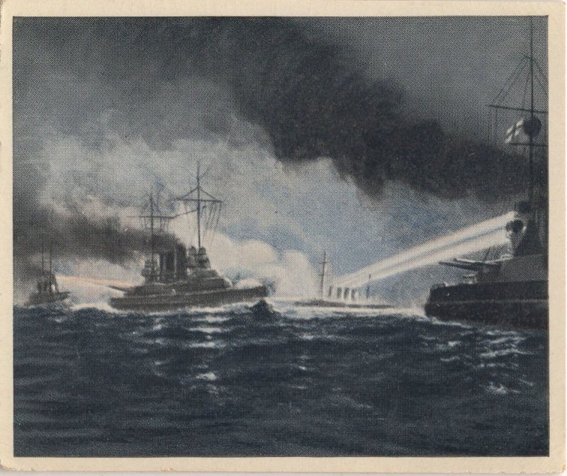 HMS Edward Black Prince Military WW1 Ship in 1916 German Cigarette Card