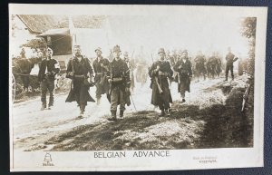 Mint England Real Picture Postcard The Belgian Advance