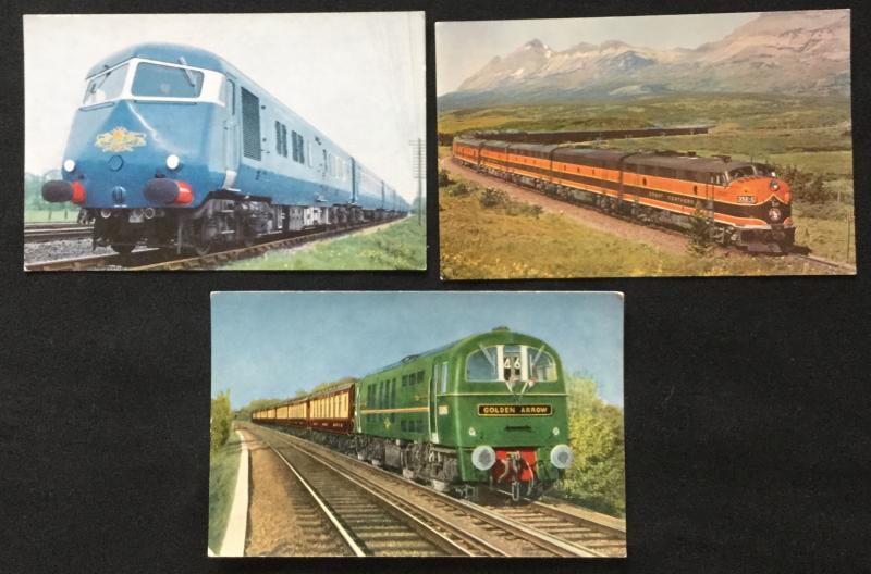 Postcard 3 UnUsed Trains LB