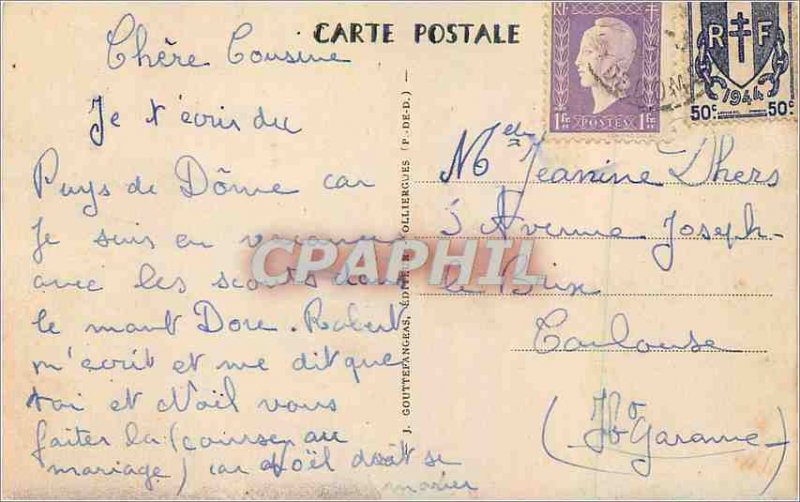 Modern Postcard Mont Dore Peak Capuchin