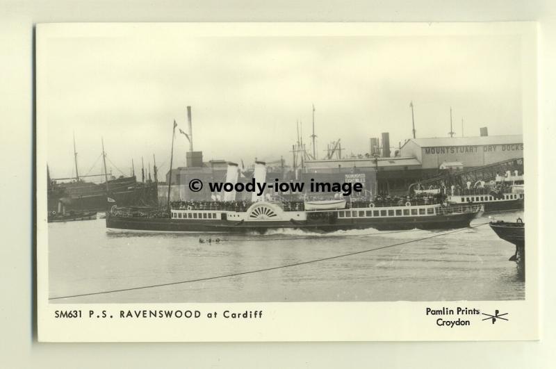 pp0500 - Paddle Steamer - Ravenswood at Cardiff - Pamlin postcard
