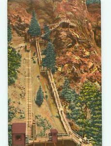 Colorado Springs CO Eagle Nest Observation Point Seven Falls  Postcard # 5554