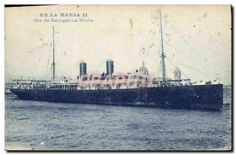 Postcard Old Ship SS Marsa II Joint Navigation Co.