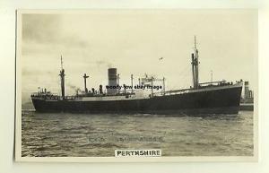 rk0394 - Clan Line Cargo Ship - Perthshire - postcard