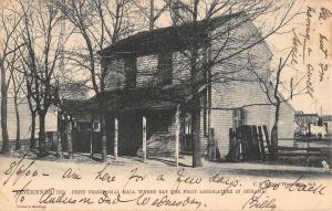 Vincennes Indiana Territorial Hall Street View Antique Postcard K78593