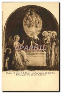 Postcard Former Firenze Museo di Marco S La Resurrezione del Redentore Beato ...