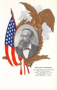 Benjamin Harrison and American Flag 23rd President of United States View Post...