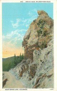 Colorado Estes Park Indian Head 1920s Teich Sanborn Postcard 22-6668