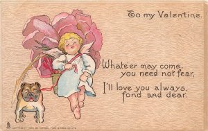 J23/ Valentine's Day Love Holiday Postcard c1910 Cupid 88