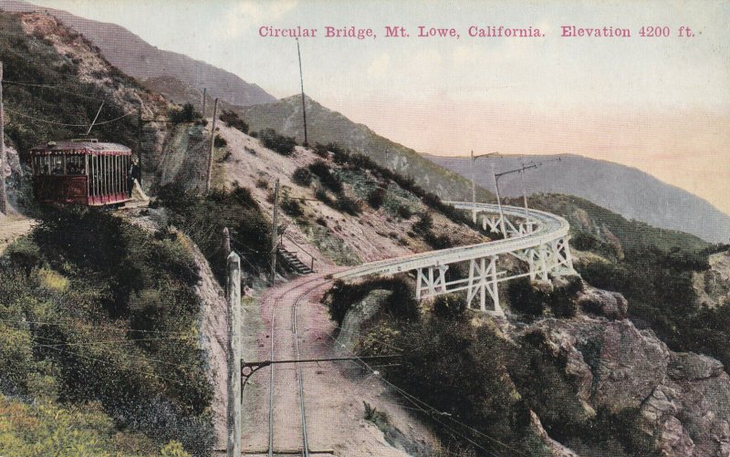 MT. LOWE, California, 1900-1910s; Circular Bridge