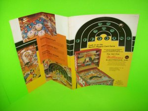 Pokerino 1979 Original Pinball Machine Flipper Game Flyer Fold-Out