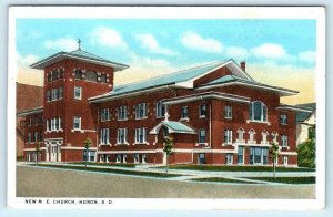 HURON, South Dakota SD ~ New M.E. CHURCH ca 1920s Beadle County Postcard