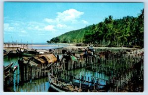 Fishing Village on the North Coast PENANG Malaysia Postcard