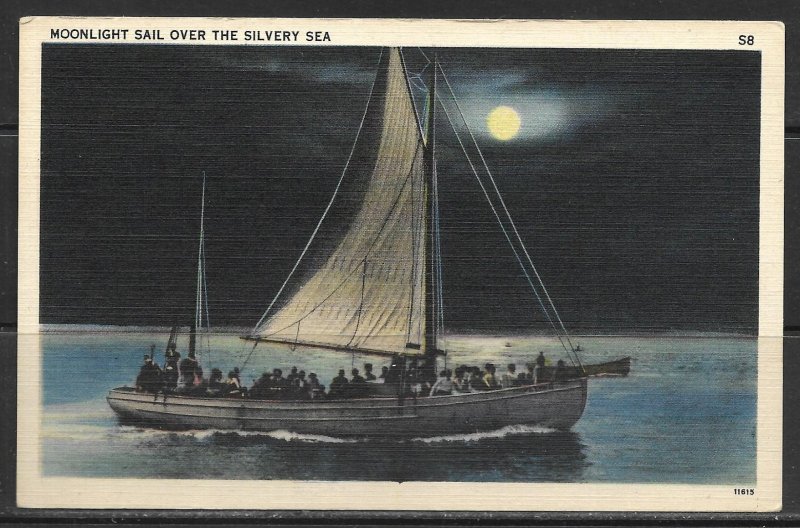 New Jersey - Moonlight Sail Over The Silvery Sea - [NJ-136]