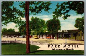 Postcard Winnemucca NV c1930s Park Motel US Hwy 40 and 95 Roadside