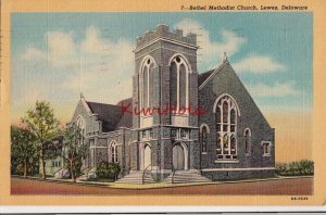 Postcard Bethel Methodist Church Lewes DE