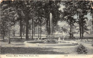 J70/ Ottawa Ohio Postcard c1910 Putnam County Fountain Water Works 356