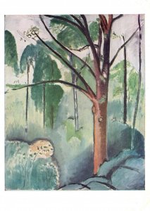 Henri Matisse Arbre Pres De L'Etang De Trivaux Tate Painting Postcard